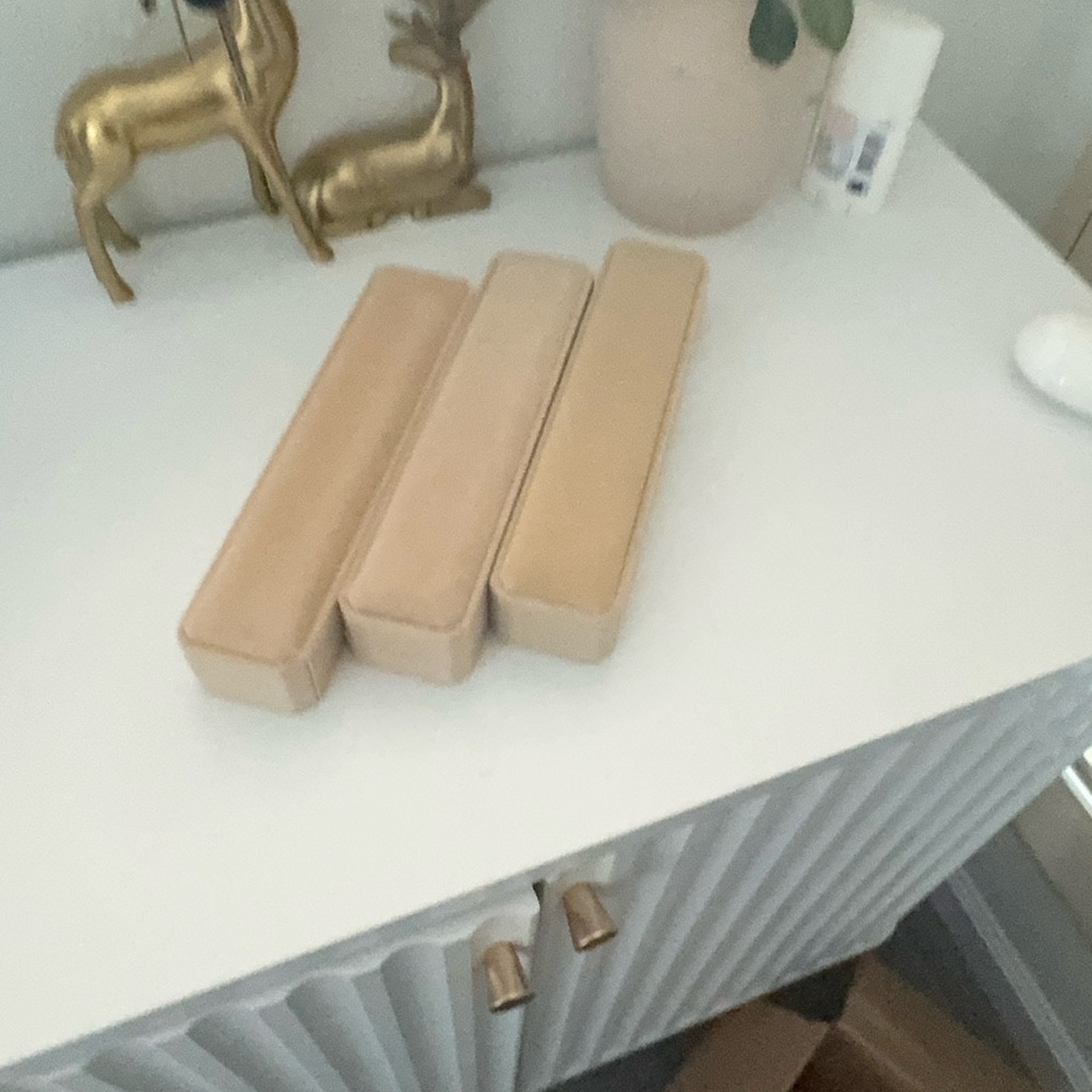 Elegant Tan Storage Boxes